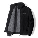 Corduroy Winter Jacket Stand Collar Soft Lining Zip Closure - Nalani - UK Fashion Clothing and Decor