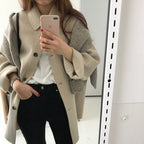 Cozy button closure coat for women - Nalani - UK Fashion Clothing and Decor