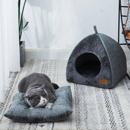 Cozy Cat Nest Bed and Hideaway House for Indoor Cats - Nalani - UK Fashion Clothing and Decor