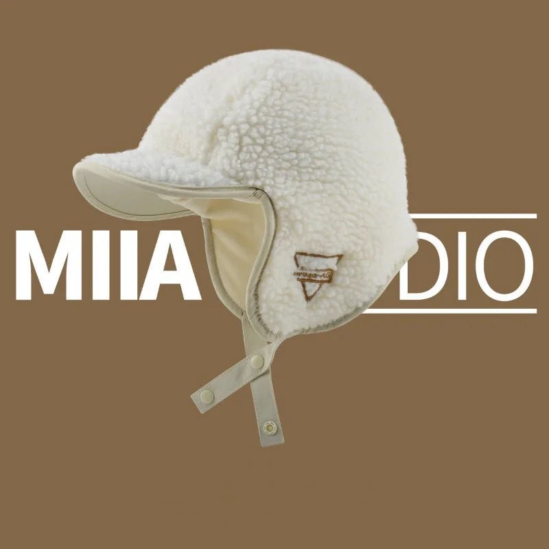 Cozy Lambswool Ear Protection Unisex Bomber Hat for Winter - Nalani - UK Fashion Clothing and Decor