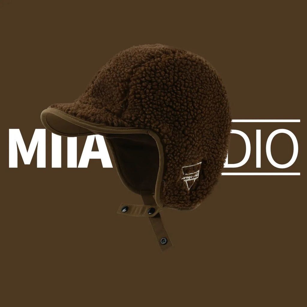 Cozy Lambswool Ear Protection Unisex Bomber Hat for Winter - Nalani - UK Fashion Clothing and Decor