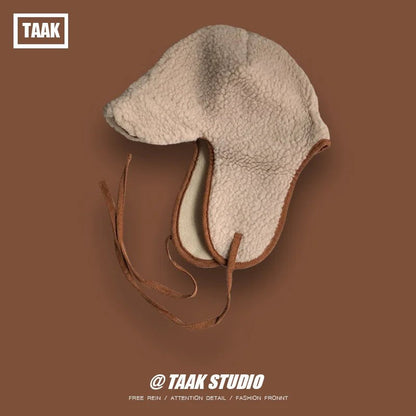 Cozy Lambswool Ear Protection Unisex Bomber Hat for Winter - Nalani - UK Fashion Clothing and Decor
