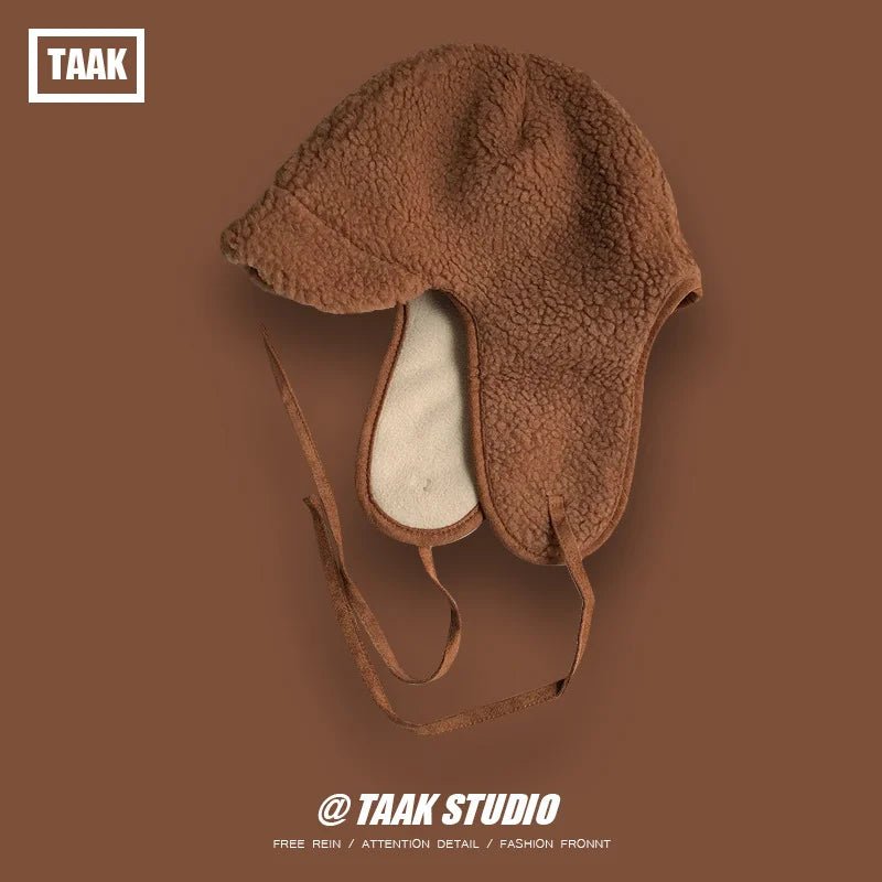 Cozy Lambswool Ear Protection Unisex Bomber Hat for Winter - Nalani - UK Fashion Clothing and Decor