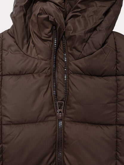 Cozy Long Padded Down Jacket With Hood For Cold Winter - Nalani - UK Fashion Clothing and Decor