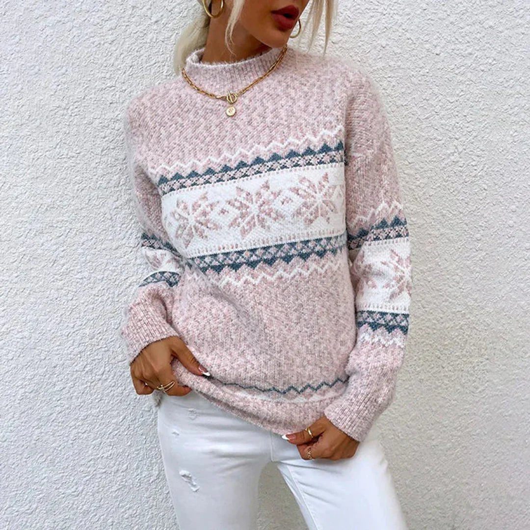 Cozy Neutral Tone Winter Knit Christmas Sweater For Everyday Wear - Nalani - UK Fashion Clothing and Decor