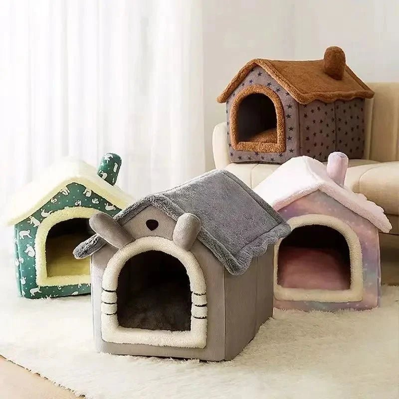Cozy Plush Pet House Bed for Dogs and Cats Shelter - Nalani - UK Fashion Clothing and Decor