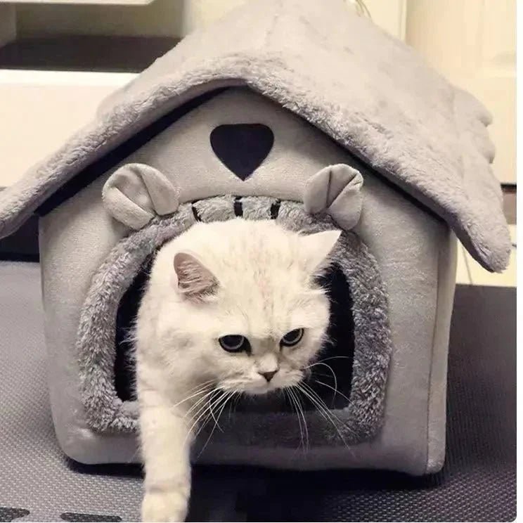 Cozy Plush Pet House Bed for Dogs and Cats Shelter - Nalani - UK Fashion Clothing and Decor