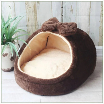 Cozy Small Animal Basket Bed For Pets And Cats Plush Lounge - Nalani - UK Fashion Clothing and Decor