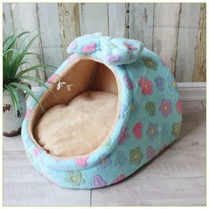 Cozy Small Animal Basket Bed For Pets And Cats Plush Lounge - Nalani - UK Fashion Clothing and Decor