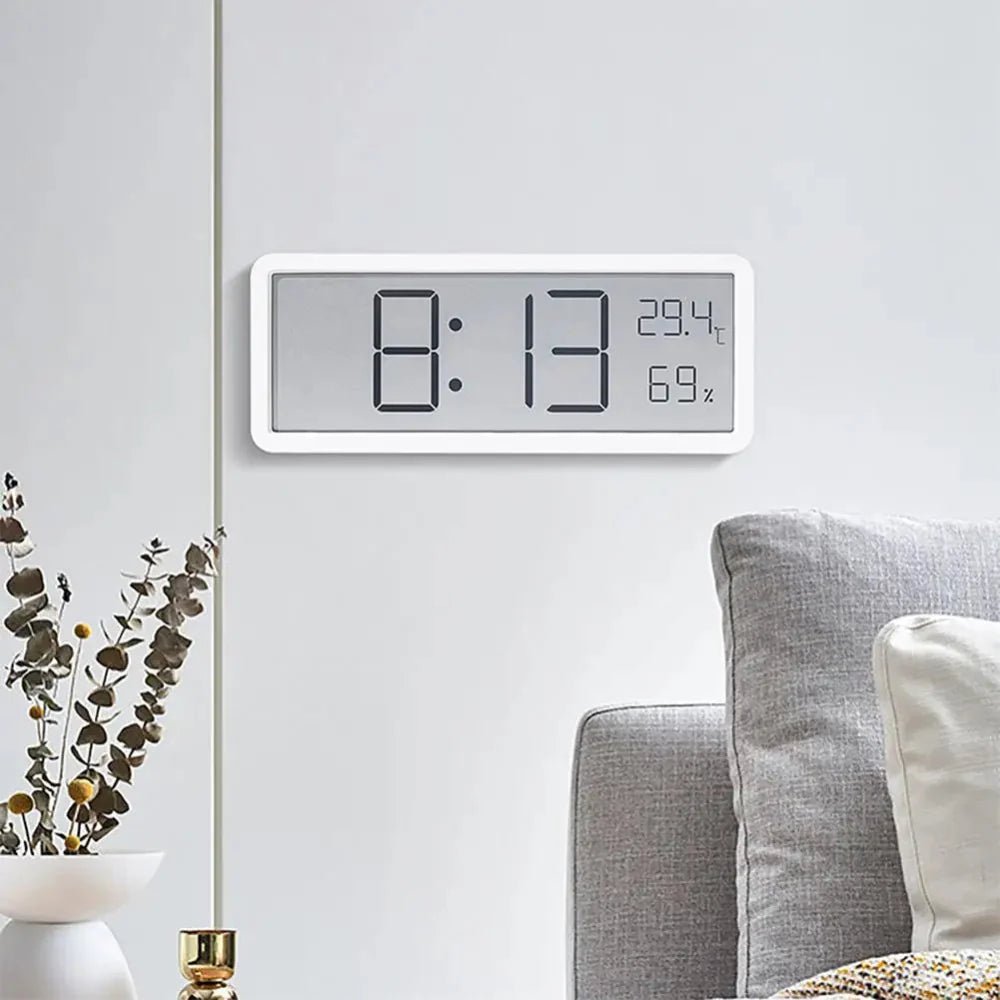 Digital LED Wall Clock With Temperature And Humidity - Nalani - UK Fashion Clothing and Decor