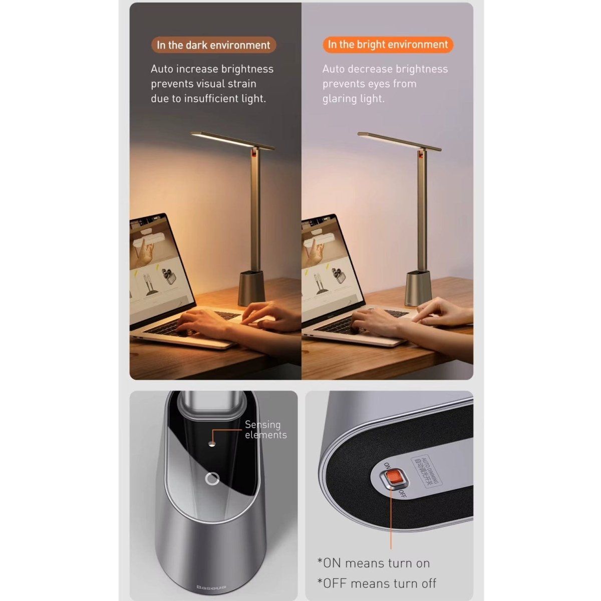 Dimmable Rechargeable LED Desk Lamp Foldable Color Temp - Nalani - UK Fashion Clothing and Decor