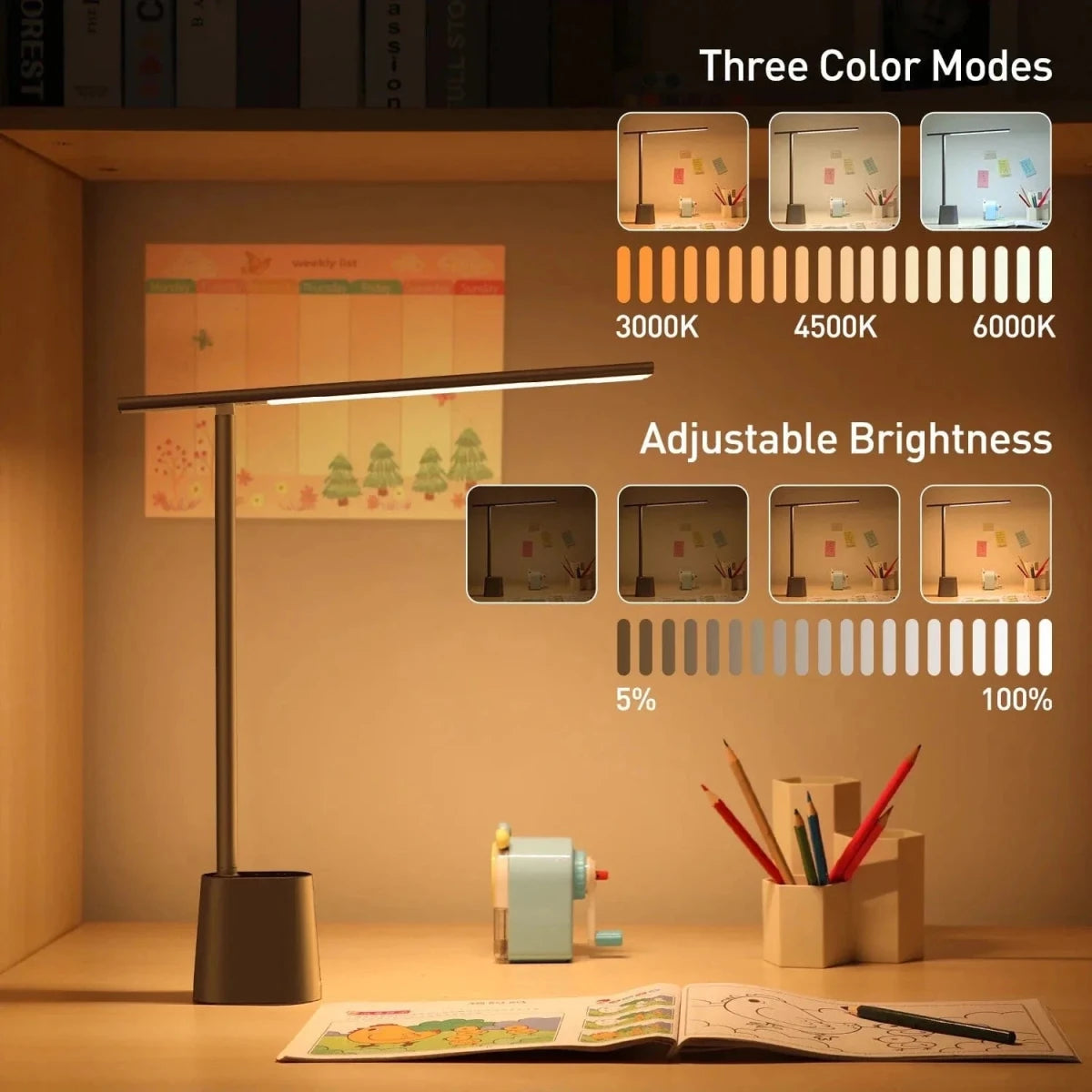 Dimmable Rechargeable LED Desk Lamp Foldable Color Temp - Nalani - UK Fashion Clothing and Decor
