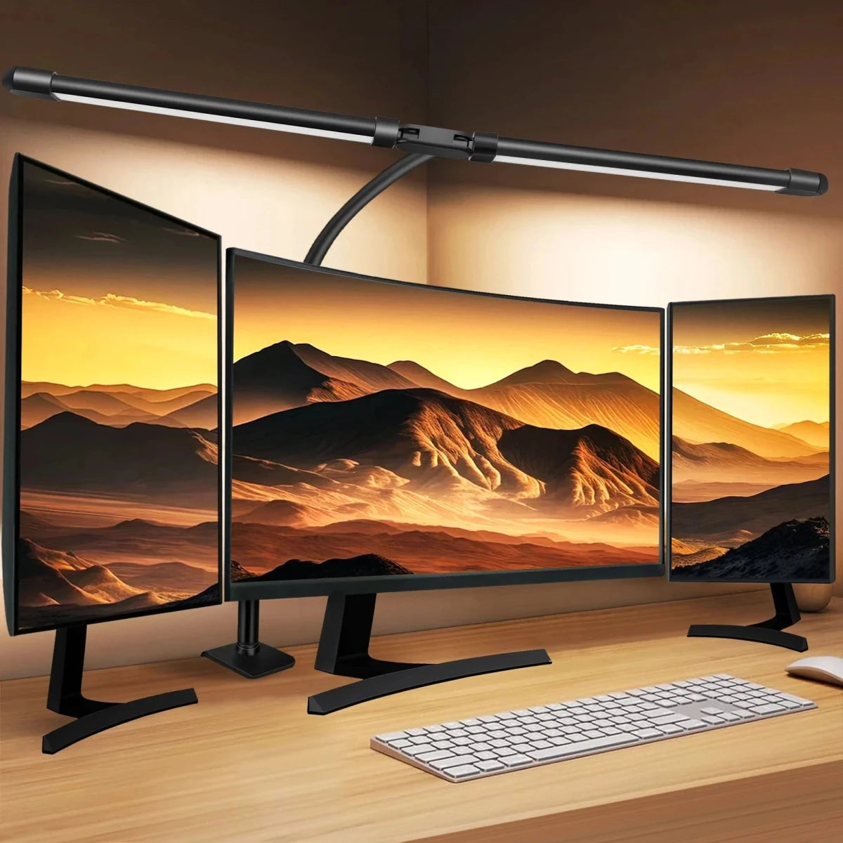Double Head LED Clip Desk Lamp 3 Color Modes 10 Dimmable - Nalani - UK Fashion Clothing and Decor