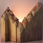 Elegant Christmas Nativity Pillar Figures Set of 9 for Decor - Nalani - UK Fashion Clothing and Decor