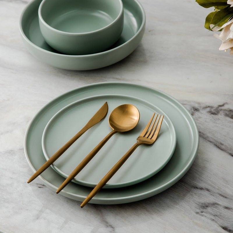 Elegant Golden Minimalist Cutlery Set For Modern Dining - Nalani - UK Fashion Clothing and Decor