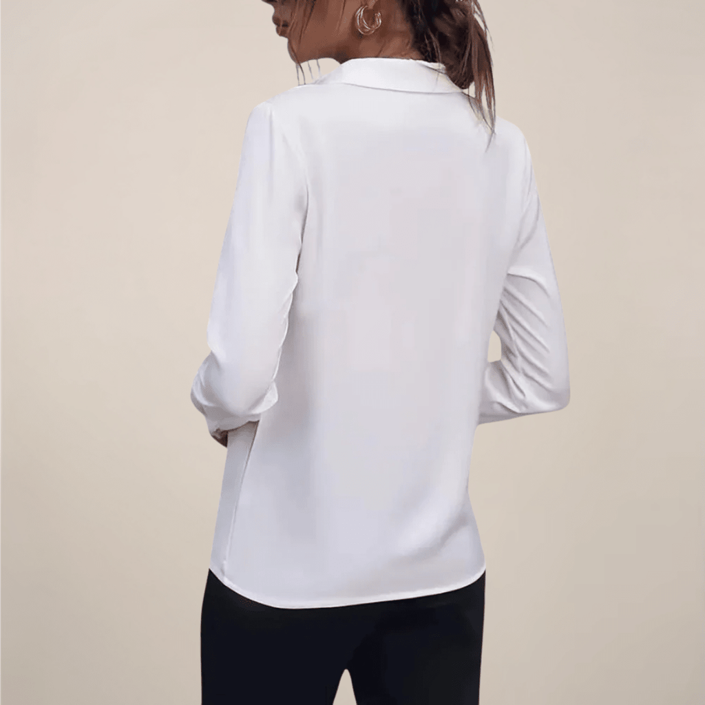 Elegant Long Sleeve Collar Blouse for Office and Evening Wear - Nalani - UK and AUS Fashion Clothing and Decor