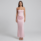 Elegant long strapless women's dress, tight evening gown, mermaid style - Nalani - UK and AUS Fashion Clothing and Decor