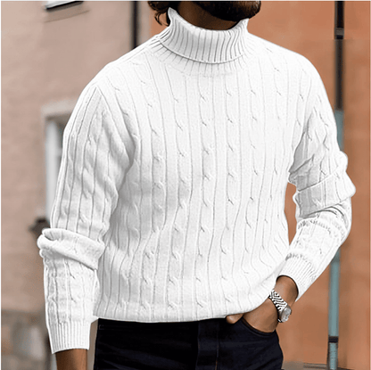 Elegant Mens Turtleneck Sweater In Soft Knit Fabric In Various Colors - Nalani - UK Fashion Clothing and Decor