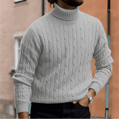 Elegant Mens Turtleneck Sweater In Soft Knit Fabric In Various Colors - Nalani - UK Fashion Clothing and Decor
