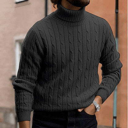 Elegant Mens Turtleneck Sweater In Soft Knit Fabric In Various Colors - Nalani - UK Fashion Clothing and Decor