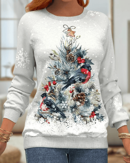 Elegant Warm Winter Christmas Hoodie Sweater With Festive Motifs - Nalani - UK Fashion Clothing and Decor