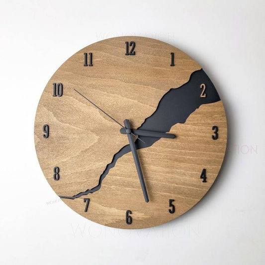 Elegant Wooden Wall Clock For Timeless Home Decor 30 Cm Diameter - Nalani - UK Fashion Clothing and Decor