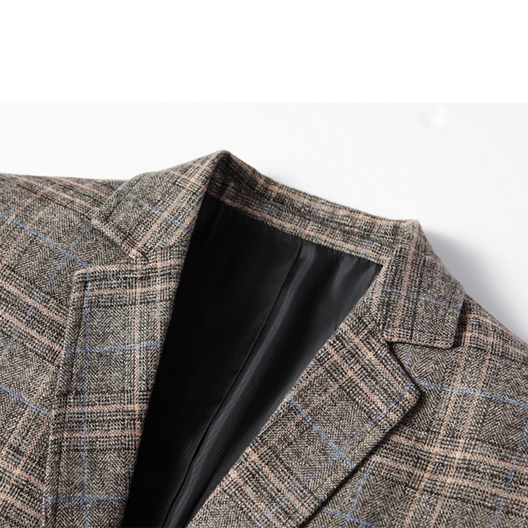 Embroidered Slim Fit Blazer With One Button Tailored Jacket - Nalani - UK Fashion Clothing and Decor