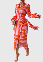 Everly | Elegant Wrap Dress With Print Flattering Fit For Any Occasion - Nalani - Fashion Clothing and Decor