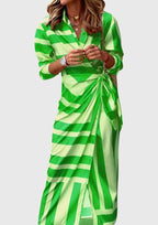 Everly | Elegant Wrap Dress With Print Flattering Fit For Any Occasion - Nalani - Fashion Clothing and Decor