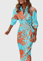 Everly | Elegant Wrap Dress With Print Flattering Fit For Any Occasion - Nalani - Fashion Clothing and Decor