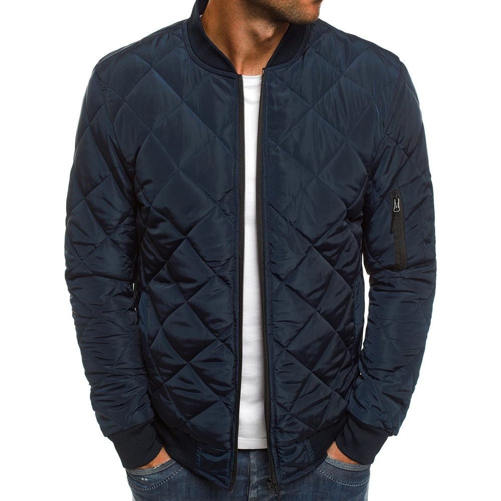 Fedar | Mens Quilted Jacket Regular Fit Diamond Stitch Ribbed Trim - Nalani - UK Fashion Clothing and Decor