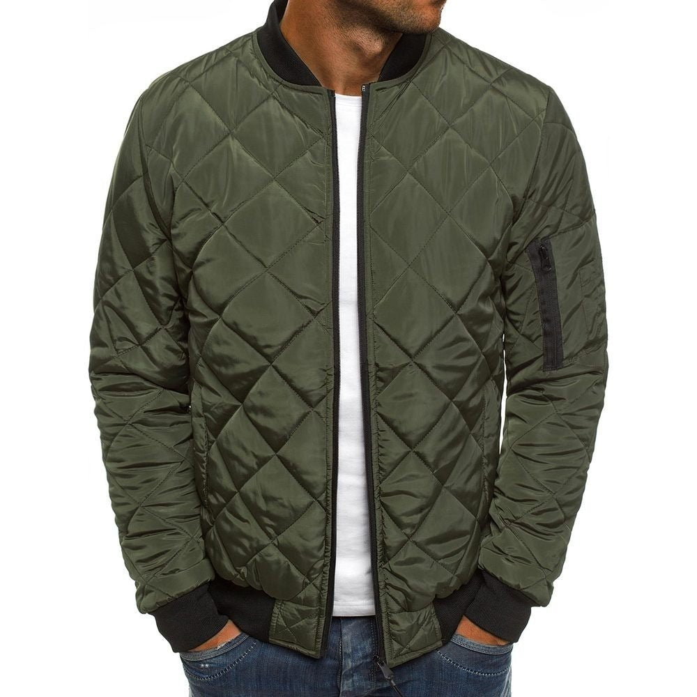 Fedar | Mens Quilted Jacket Regular Fit Diamond Stitch Ribbed Trim - Nalani - UK Fashion Clothing and Decor
