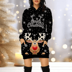 Festive Christmas Hoodie Sweater Cozy Fleece With Fun Print - Nalani - UK Fashion Clothing and Decor