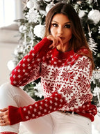 Festive Christmas Sweater Round Neck For Cozy Holiday Look - Nalani - UK Fashion Clothing and Decor