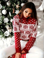 Festive Christmas Sweater Round Neck For Cozy Holiday Look - Nalani - UK Fashion Clothing and Decor