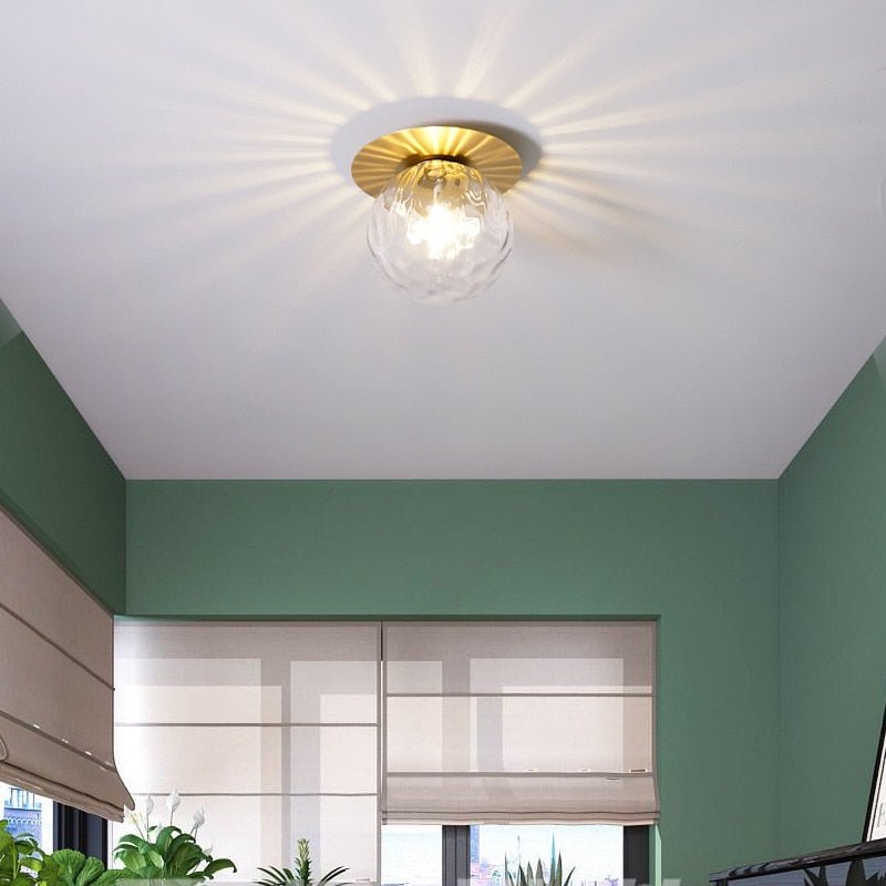 Fiorani Casa | Globe and Metal Plate Ceiling Light for Modern Home Decor - Nalani - UK and AUS Fashion Clothing and Decor