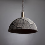 Fiorani Casa | Organic Ceramic Dome Pendant Light 37cm in Black Clay - Nalani - UK and AUS Fashion Clothing and Decor