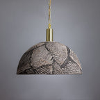 Fiorani Casa | Organic Ceramic Dome Pendant Light 37cm in Black Clay - Nalani - UK and AUS Fashion Clothing and Decor