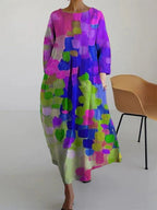 Floral Cotton Dress Lightweight Summer Comfortable Romantic Print - Nalani - Fashion Clothing and Decor