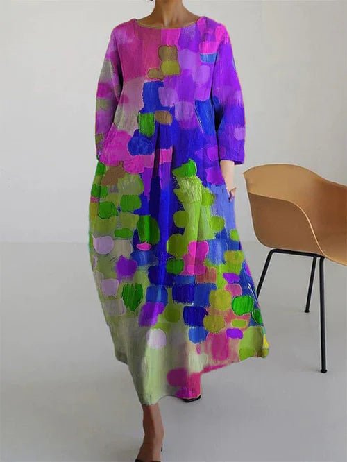 Floral Cotton Dress Lightweight Summer Comfortable Romantic Print - Nalani - Fashion Clothing and Decor