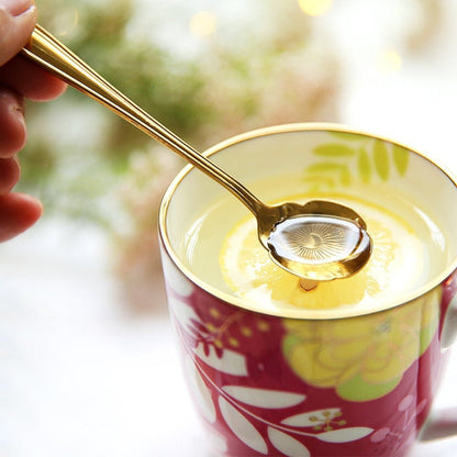 Floral Teaspoon Set Stainless Steel With Flower Design - Nalani - UK Fashion Clothing and Decor