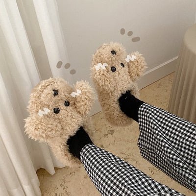 Fluffy Animal Slippers For Home All Ages Non Slip Sole - Nalani - UK Fashion Clothing and Decor