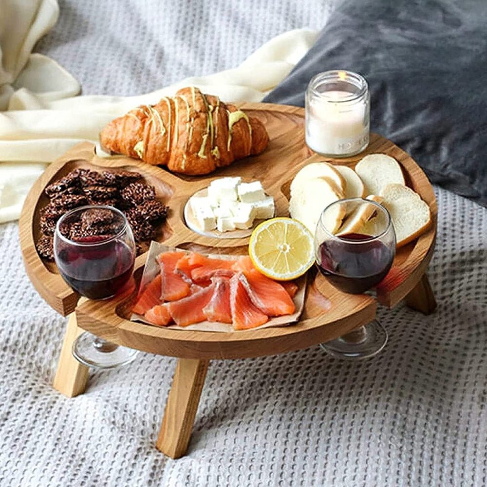 Foldable Wooden Picnic Table Portable For Outdoor Use - Nalani - UK Fashion Clothing and Decor