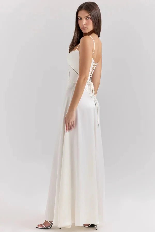 Gabriella – The Silky Satin Corset Maxi Dress Elegant Evening Dress - Nalani - Fashion Clothing and Decor