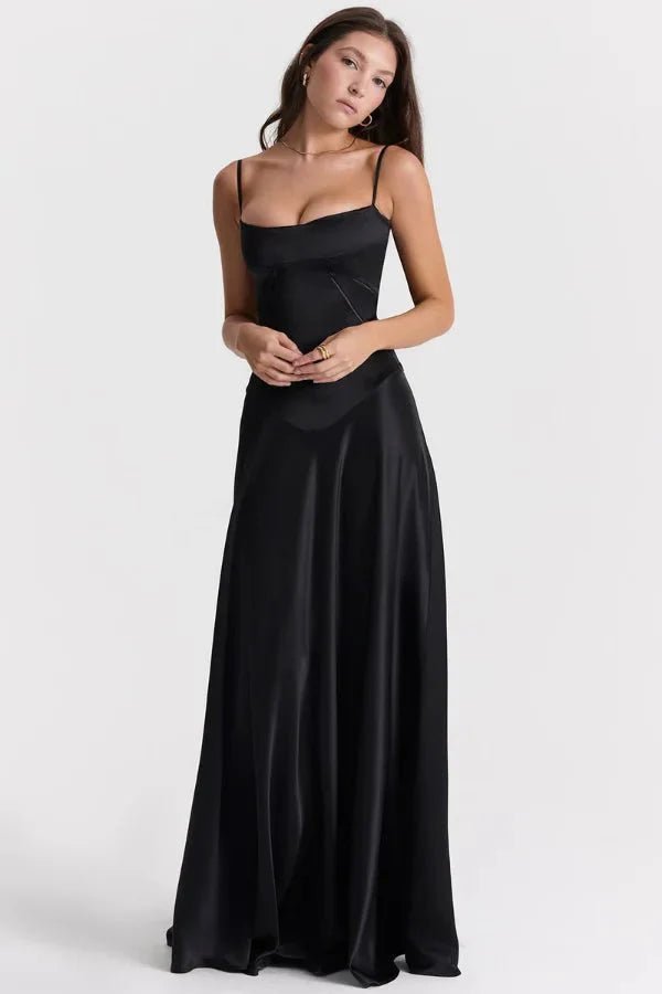 Gabriella – The Silky Satin Corset Maxi Dress Elegant Evening Dress - Nalani - Fashion Clothing and Decor
