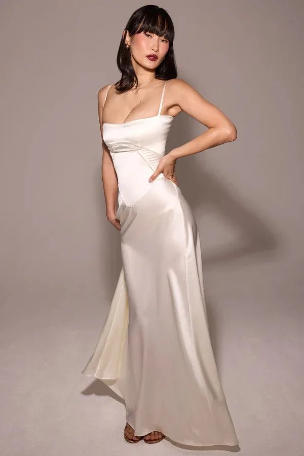 Gabriella – The Silky Satin Corset Maxi Dress Elegant Evening Dress - Nalani - Fashion Clothing and Decor