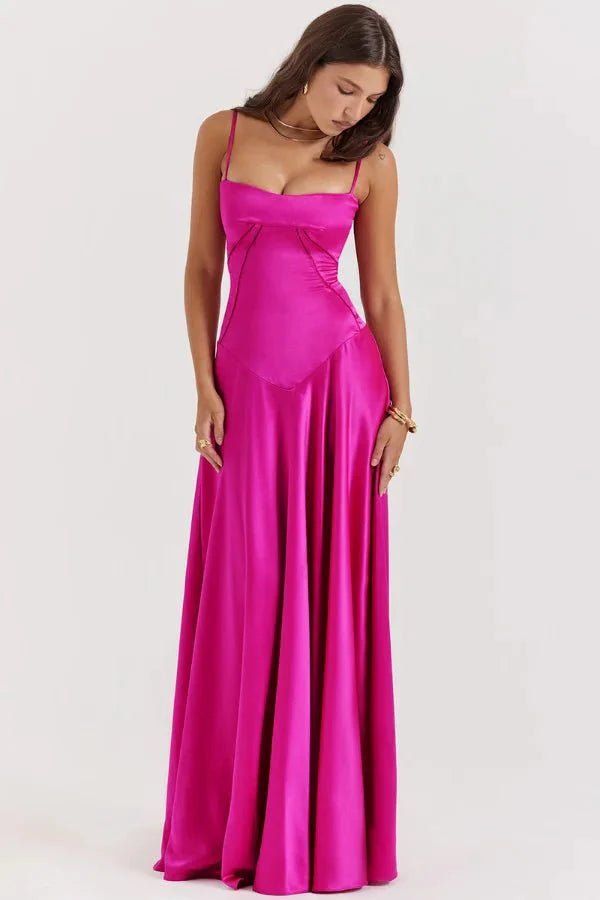 Gabriella – The Silky Satin Corset Maxi Dress Elegant Evening Dress - Nalani - Fashion Clothing and Decor