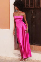 Gabriella – The Silky Satin Corset Maxi Dress Elegant Evening Dress - Nalani - Fashion Clothing and Decor