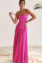 Gabriella – The Silky Satin Corset Maxi Dress Elegant Evening Dress - Nalani - Fashion Clothing and Decor