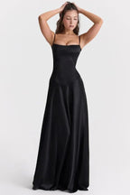 Gabriella – The Silky Satin Corset Maxi Dress Elegant Evening Dress - Nalani - Fashion Clothing and Decor